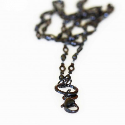 Diamond Link Necklace - 32 inch (80cm) Black
